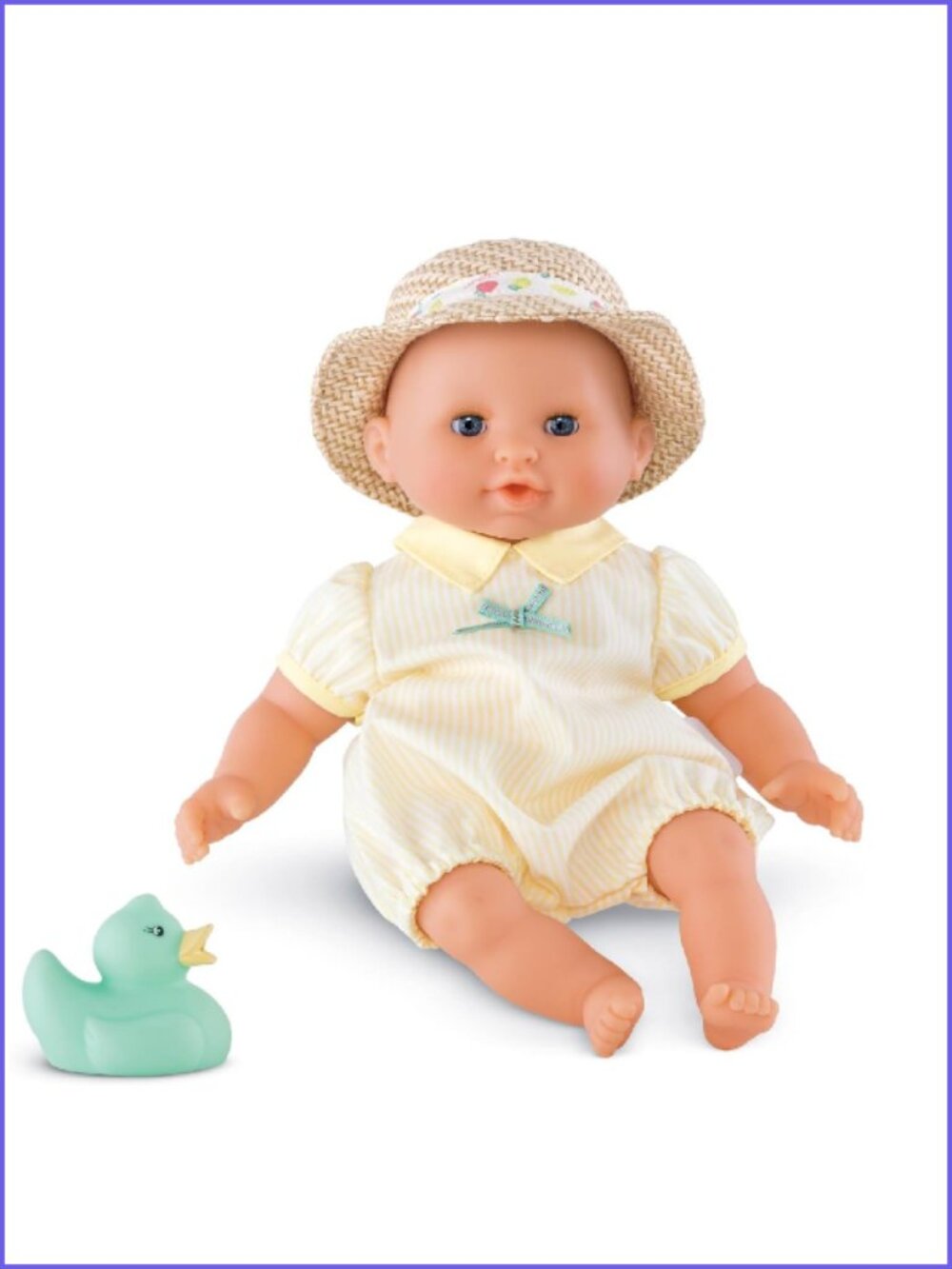 NIB Corolle Bath Toy Fresh Rivera Doll w/Hat * Bath Duck 12"-30cm New in Box